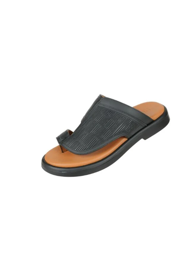 008-3861 Barjeel Uno Mens Finger Grip Casual Sandals BOM1-04 Black